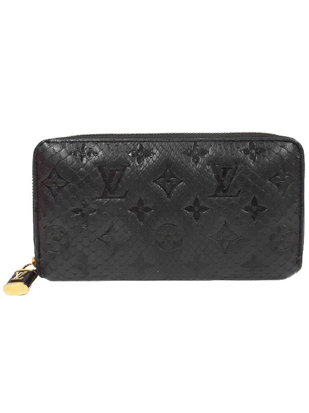 Louis Vuitton Monogram Python Zippy Wallet Round Zipper Long